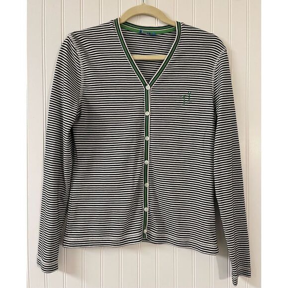 Escada Sport knit top stripe button front medium - Picture 1 of 5